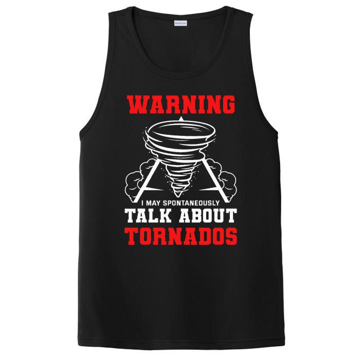 Warning I May Spontaneously Talk About Tornados Hunter Gift PosiCharge Competitor Tank