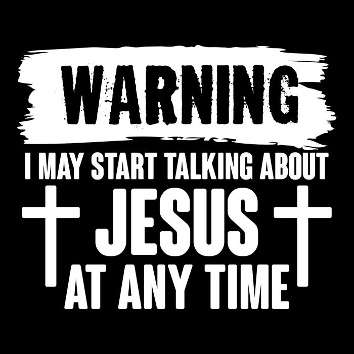 Warning I May Start Talking About Jesus At Any Time Backpack