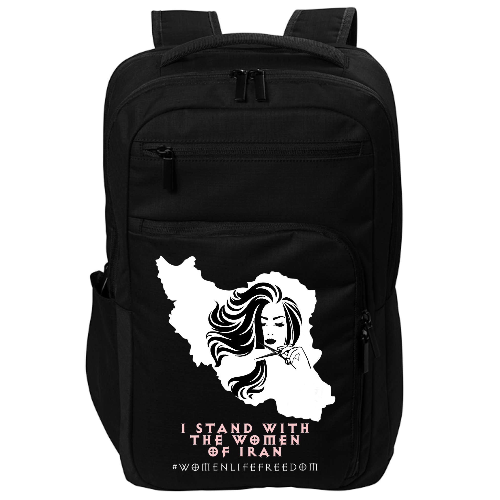 Womens Iran Map, I STAND WITH WOMEN OF IRAN Support Iranian Women Impact Tech Backpack