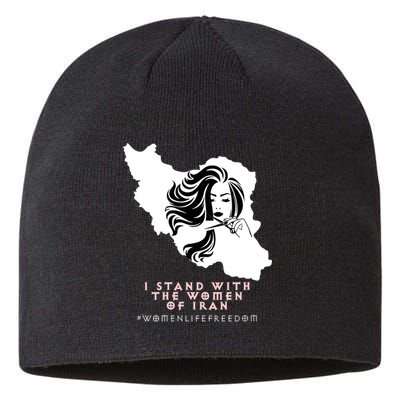 Womens Iran Map, I STAND WITH WOMEN OF IRAN Support Iranian Women Sustainable Beanie