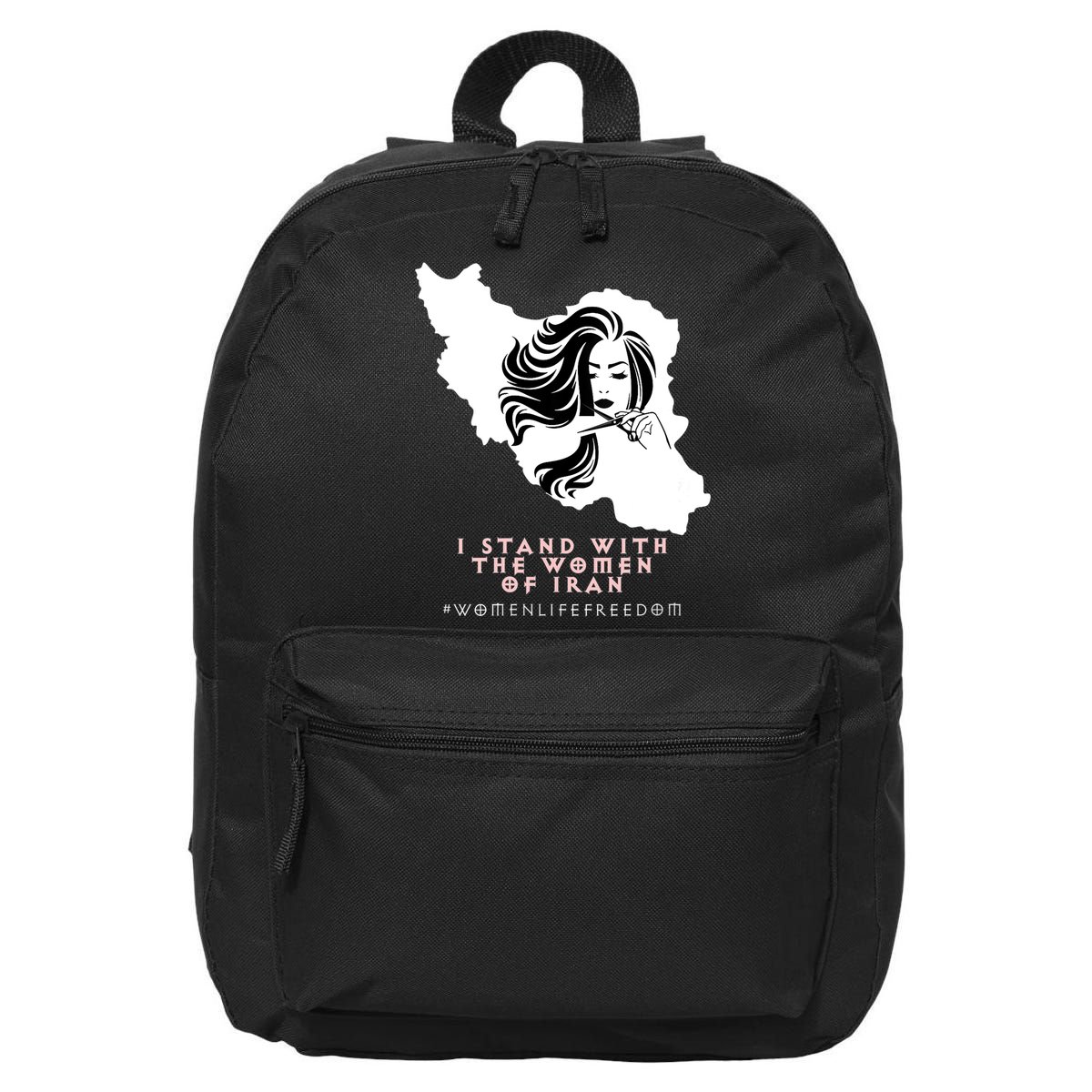 Womens Iran Map, I STAND WITH WOMEN OF IRAN Support Iranian Women 16 in Basic Backpack