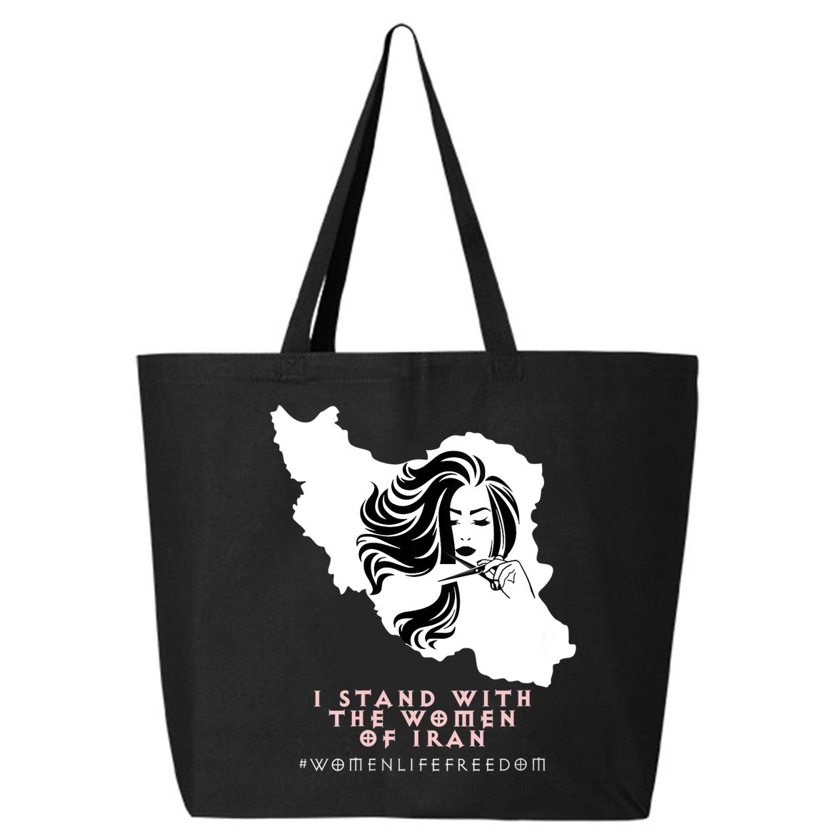 Womens Iran Map, I STAND WITH WOMEN OF IRAN Support Iranian Women 25L Jumbo Tote