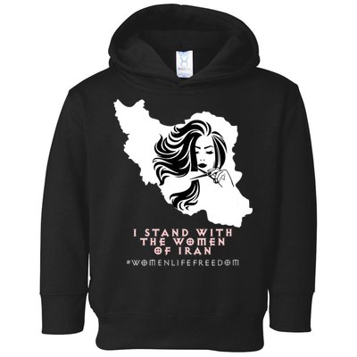 Womens Iran Map, I STAND WITH WOMEN OF IRAN Support Iranian Women Toddler Hoodie
