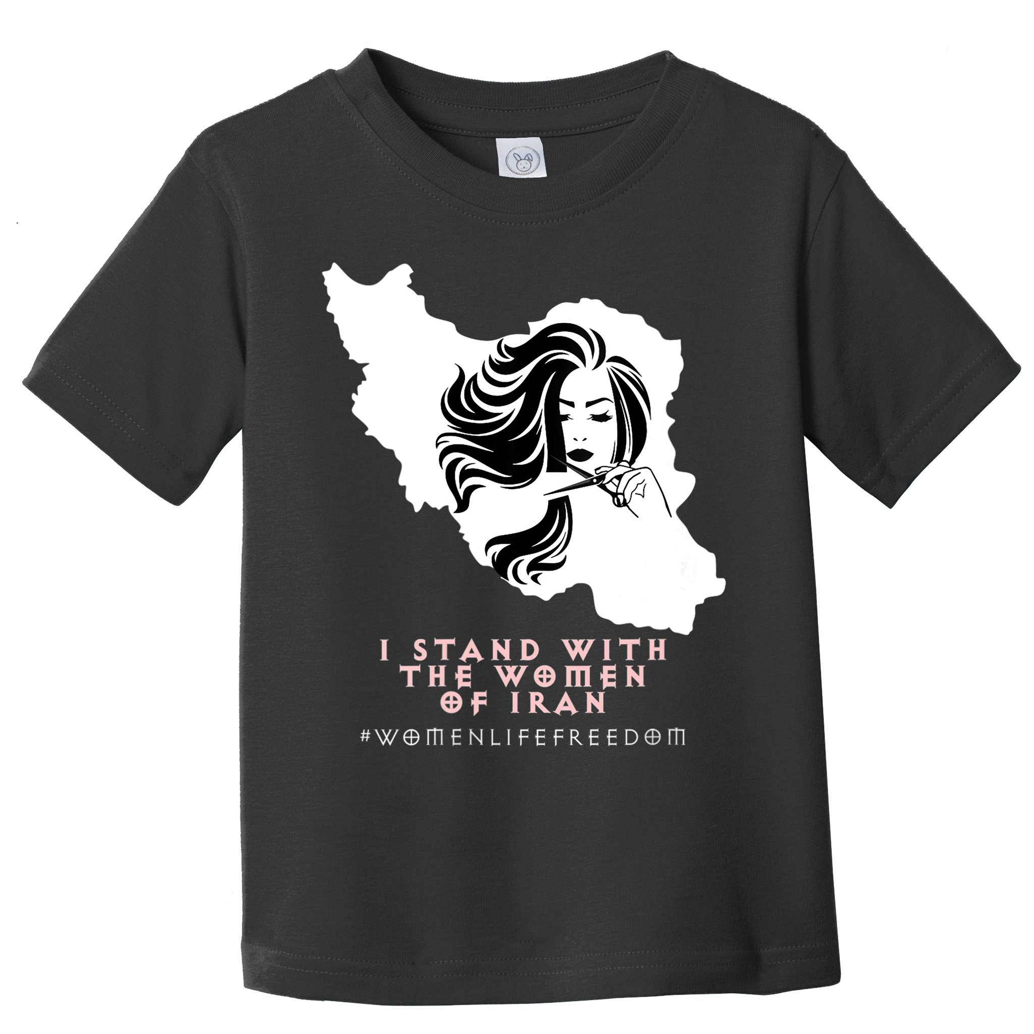 Womens Iran Map, I STAND WITH WOMEN OF IRAN Support Iranian Women Toddler T-Shirt