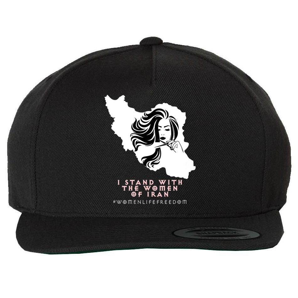 Womens Iran Map, I STAND WITH WOMEN OF IRAN Support Iranian Women Wool Snapback Cap