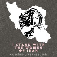 Womens Iran Map, I STAND WITH WOMEN OF IRAN Support Iranian Women Cotton Canvas Backpack