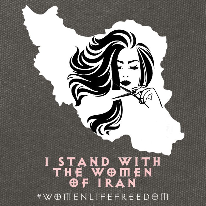 Womens Iran Map, I STAND WITH WOMEN OF IRAN Support Iranian Women Cotton Canvas Backpack
