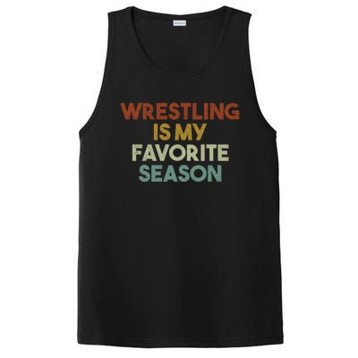 Wrestling Is My Favorite Season Vintage Retro Gift PosiCharge Competitor Tank