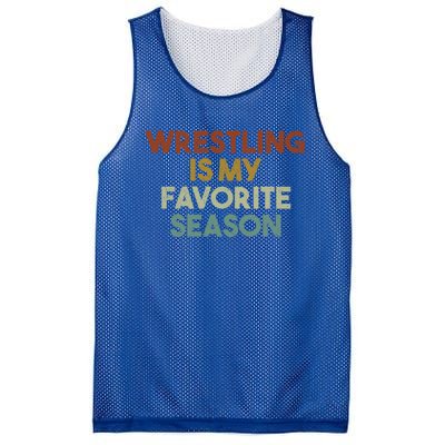 Wrestling Is My Favorite Season Vintage Retro Gift Mesh Reversible Basketball Jersey Tank