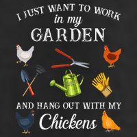 Work In My Garden Hangout With My Chickens Funny Gardening 25L Jumbo Tote