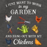 Work In My Garden Hangout With My Chickens Funny Gardening Vector Backpack
