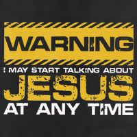 Warning I May Start Talking About Jesus Christian Jesus 7 Panel Mesh Trucker Snapback Hat