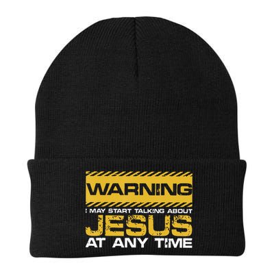 Warning I May Start Talking About Jesus Christian Jesus Beanie