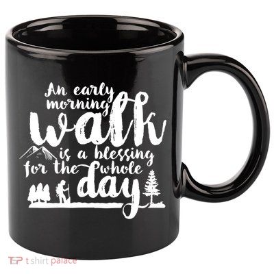 Walking Inspirational Motivational Workout Exercise Quote Gift 11oz C Handle Ceramic Mug