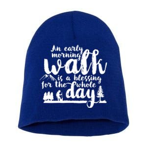 Walking Inspirational Motivational Workout Exercise Quote Gift Short Acrylic Beanie