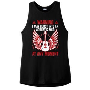 Warning I May Burst Into An Acoustic Solo Indie Folk Music Ladies PosiCharge Tri-Blend Wicking Tank