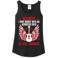 Warning I May Burst Into An Acoustic Solo Indie Folk Music Ladies Essential Tank