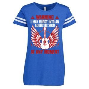 Warning I May Burst Into An Acoustic Solo Indie Folk Music Enza Ladies Jersey Football T-Shirt