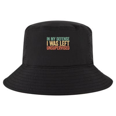 Womens In My Defense I Was Left Unsupervised Cool Comfort Performance Bucket Hat