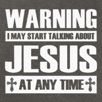 Warning I May Start Talking About Jesus Cotton Canvas Backpack