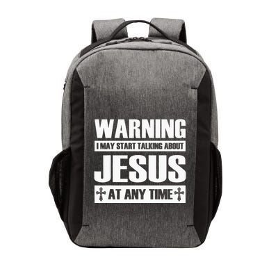 Warning I May Start Talking About Jesus Vector Backpack