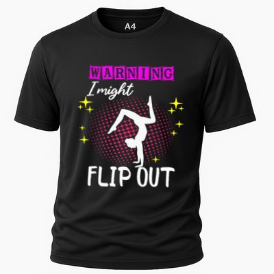Warning I Might Flip Out Funny Gymnast Cheerleading Performance Shirt