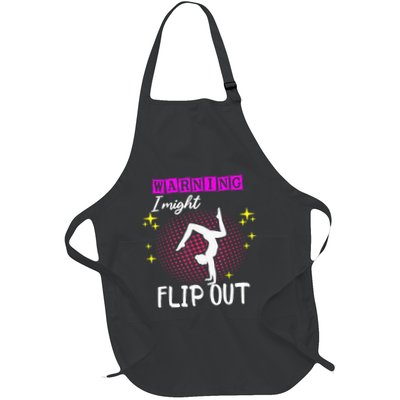 Warning I Might Flip Out Funny Gymnast Cheerleading Apron