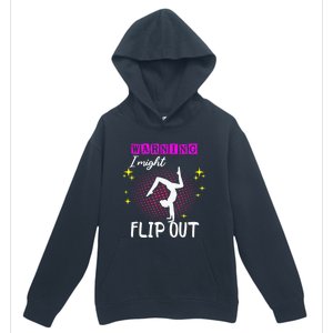 Warning I Might Flip Out Funny Gymnast Cheerleading Urban Pullover Hoodie