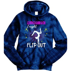 Warning I Might Flip Out Funny Gymnast Cheerleading Tie Dye Hoodie