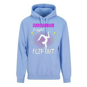 Warning I Might Flip Out Funny Gymnast Cheerleading Unisex Surf Hoodie