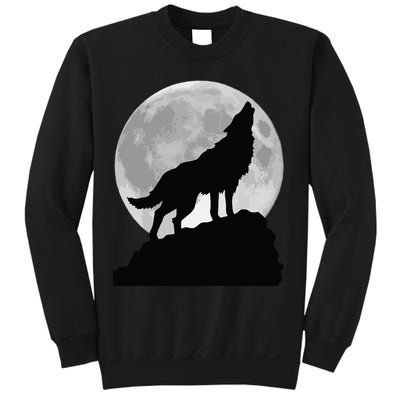 Wolf In Moon Light Cool Full Dog Pup Howling Tee Sweatshirt