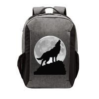 Wolf In Moon Light Cool Full Dog Pup Howling Tee Vector Backpack