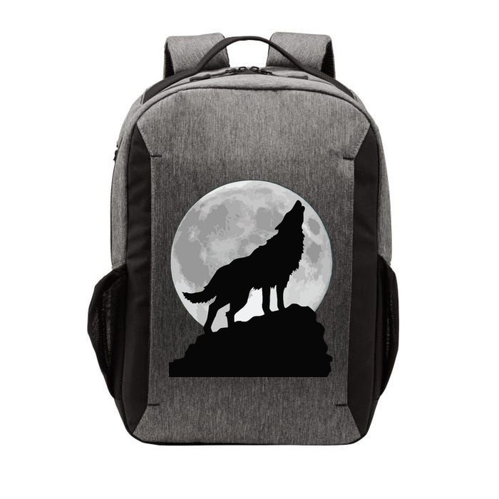 Wolf In Moon Light Cool Full Dog Pup Howling Tee Vector Backpack