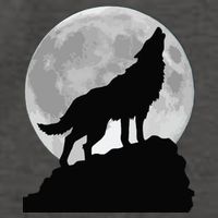 Wolf In Moon Light Cool Full Dog Pup Howling Tee Vector Backpack