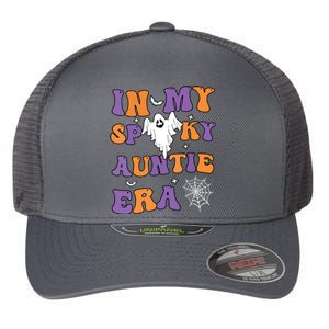 Women In My Spooky Aunt Era Funny Groovy Halloween Gift Flexfit Unipanel Trucker Cap