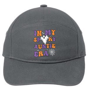 Women In My Spooky Aunt Era Funny Groovy Halloween Gift 7-Panel Snapback Hat