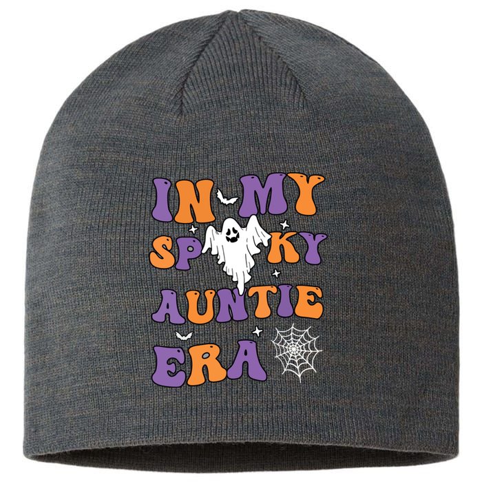 Women In My Spooky Aunt Era Funny Groovy Halloween Gift Sustainable Beanie