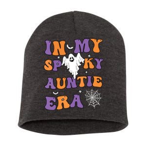 Women In My Spooky Aunt Era Funny Groovy Halloween Gift Short Acrylic Beanie