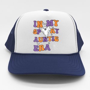 Women In My Spooky Aunt Era Funny Groovy Halloween Gift Trucker Hat