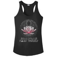 Womens I'm Mostly Peace Love And Light & Little Go F Yourself Lotus Ladies PosiCharge Competitor Racerback Tank