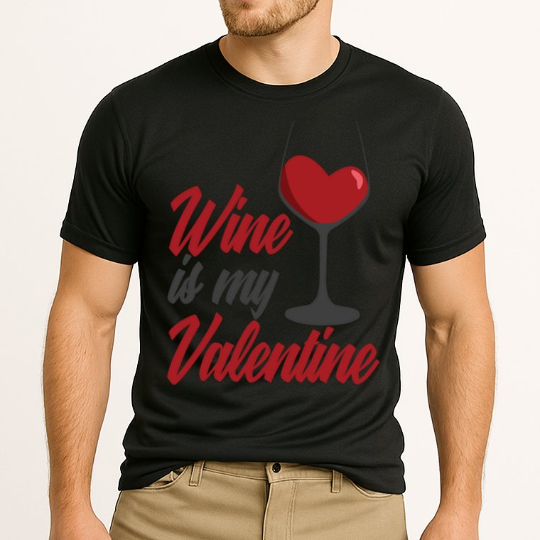 Wine Is My Valentine Drunk Alcohol Lover Funny Vfunny Giftday Gift Cooling Performance Crew T-Shirt