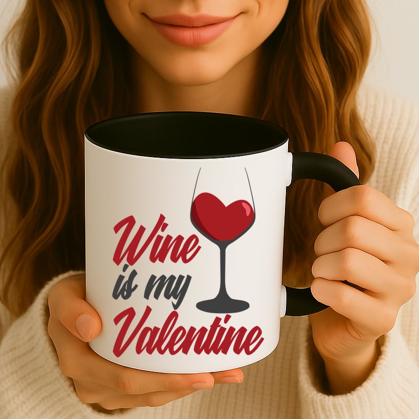 Wine Is My Valentine Drunk Alcohol Lover Funny Vfunny Giftday Gift Mug