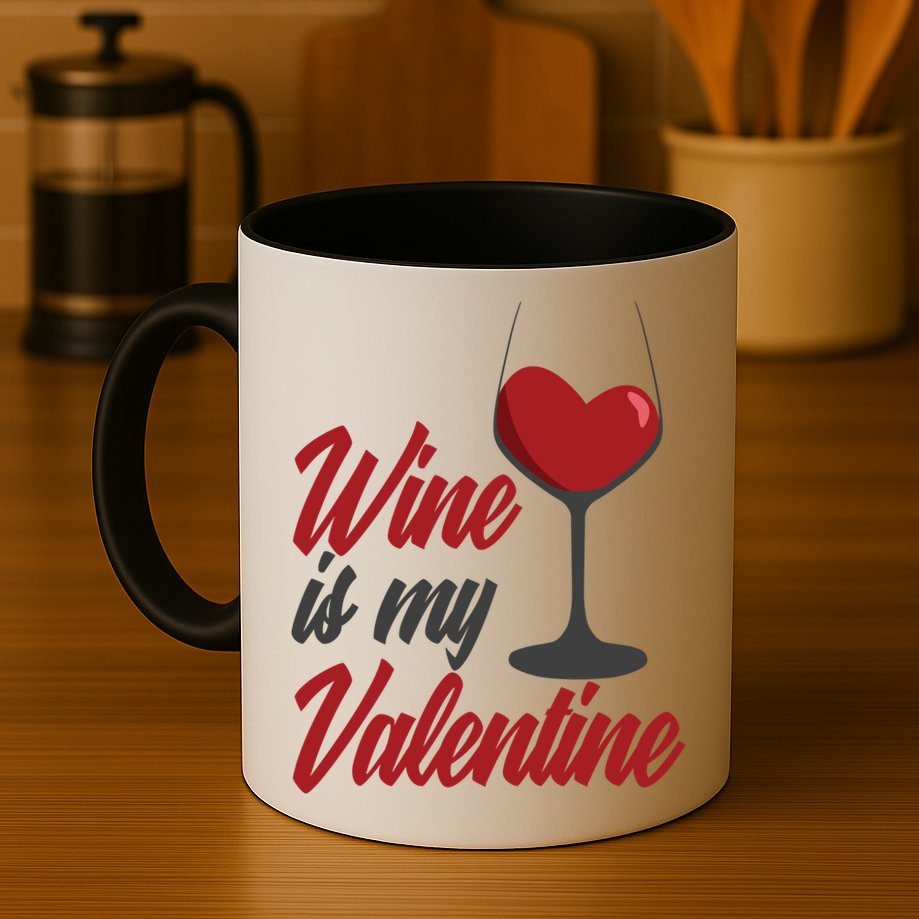 Wine Is My Valentine Drunk Alcohol Lover Funny Vfunny Giftday Gift Mug