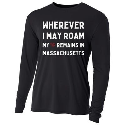 Wherever I May Roam My Heart Remains In Massachusetts Cooling Performance Long Sleeve Crew