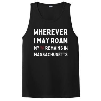 Wherever I May Roam My Heart Remains In Massachusetts PosiCharge Competitor Tank