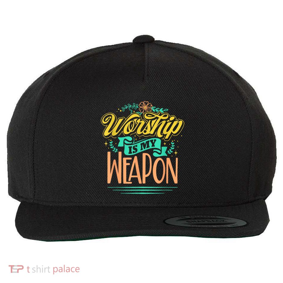 Worship Is My Weapon Christian Wool Snapback Cap