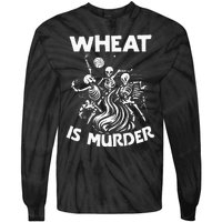 Wheat Is Murder Celiac Disease Awareness Month Gluten Free Tie-Dye Long Sleeve Shirt