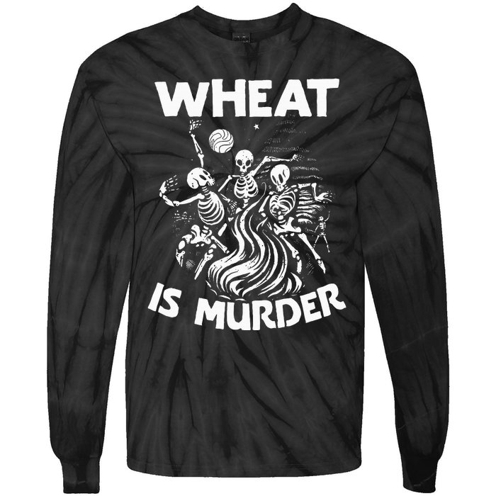 Wheat Is Murder Celiac Disease Awareness Month Gluten Free Tie-Dye Long Sleeve Shirt