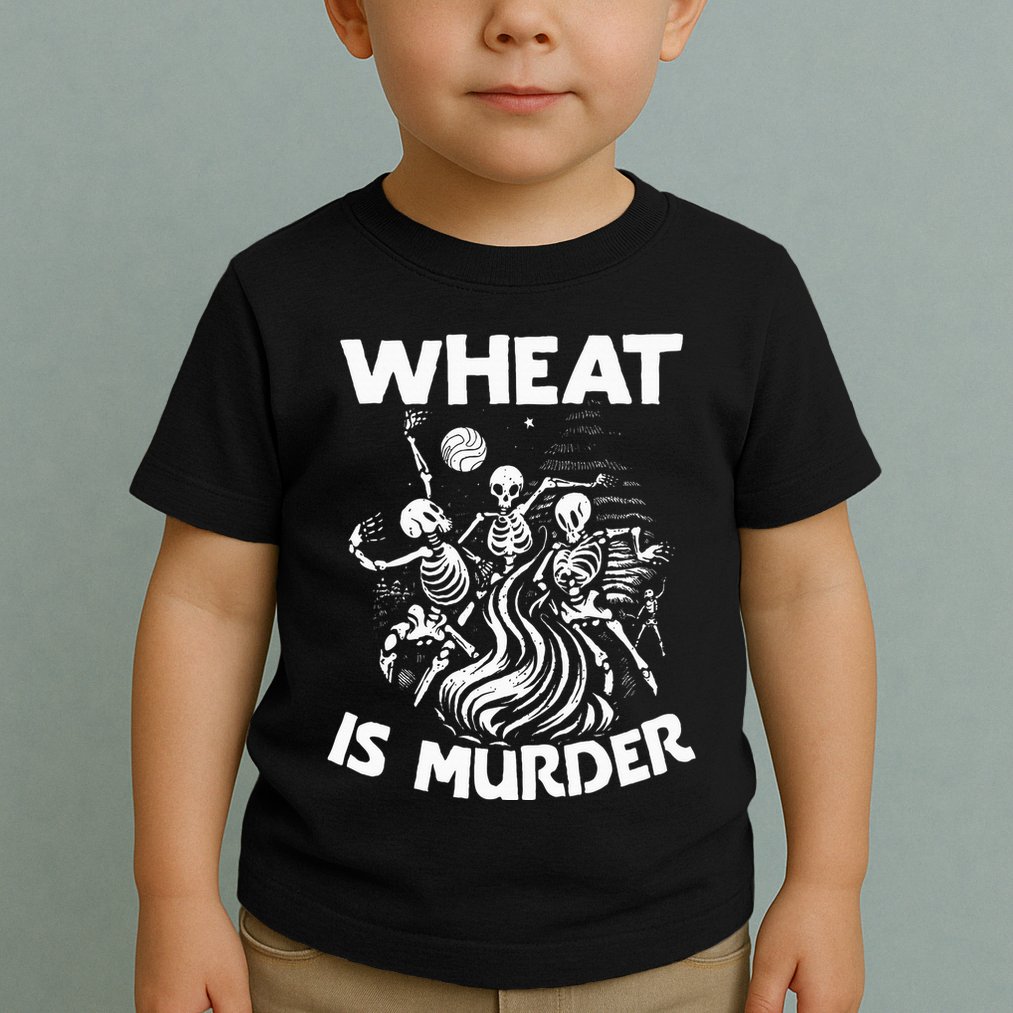 Wheat Is Murder Celiac Disease Awareness Month Gluten Free Toddler T-Shirt