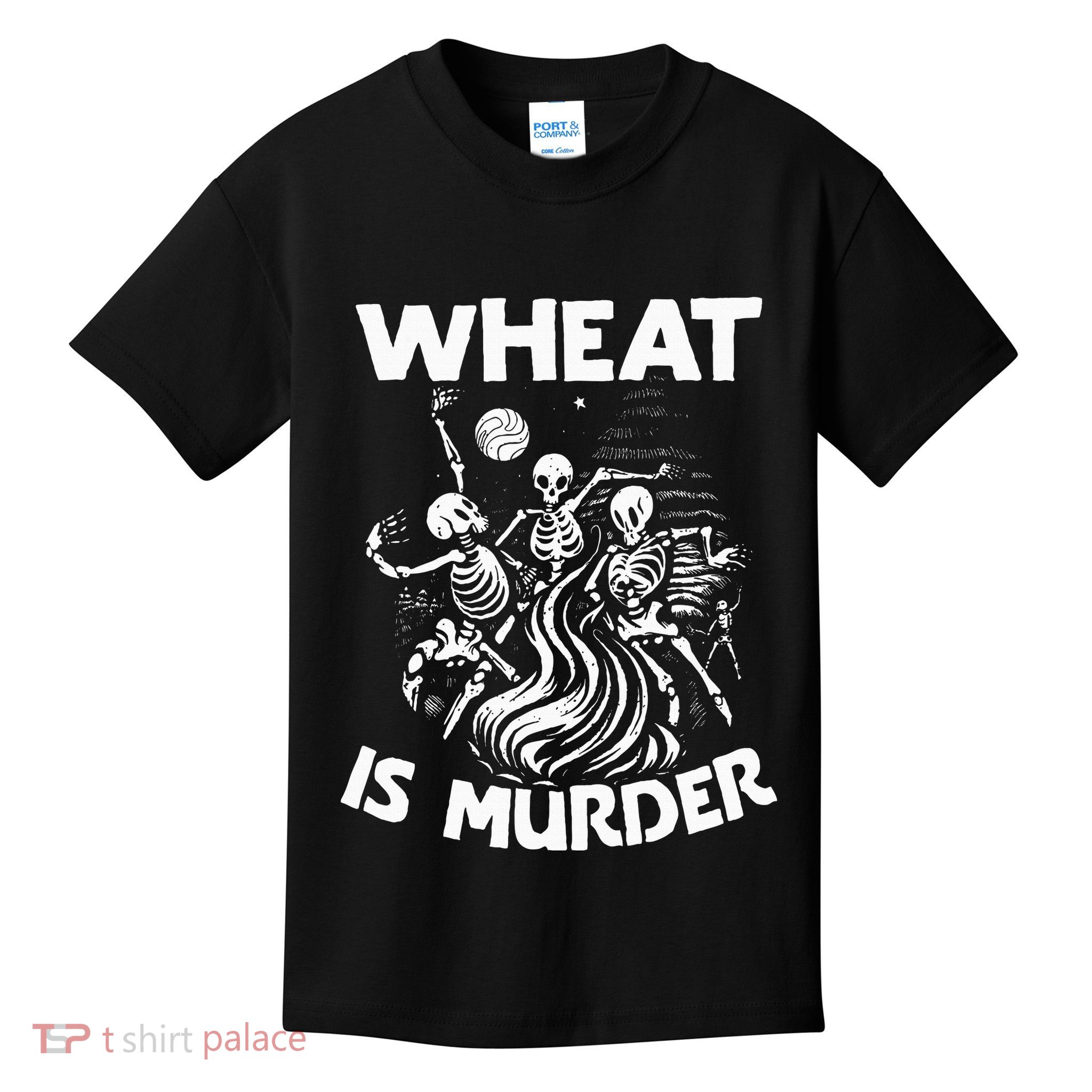 Wheat Is Murder Celiac Disease Awareness Month Gluten Free Kids T-Shirt